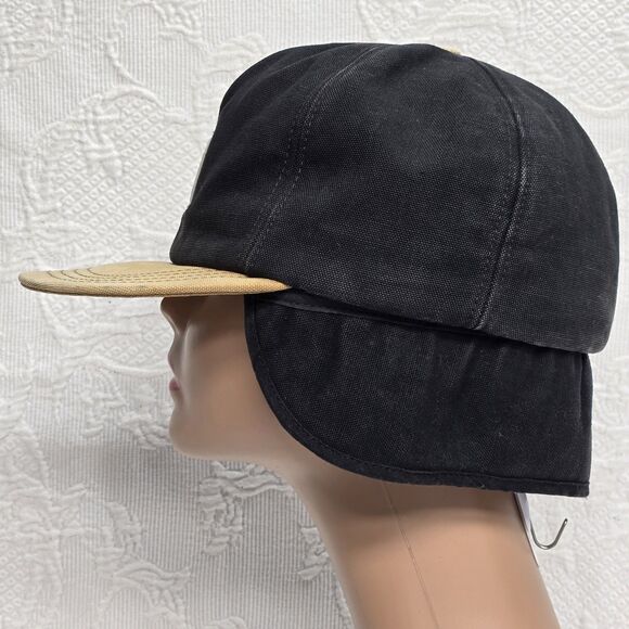 Carhartt Cap Fitted Mens Large Canvas Quilted Duck Hat Ear Flap Made USA Warm - Picture 6 of 12